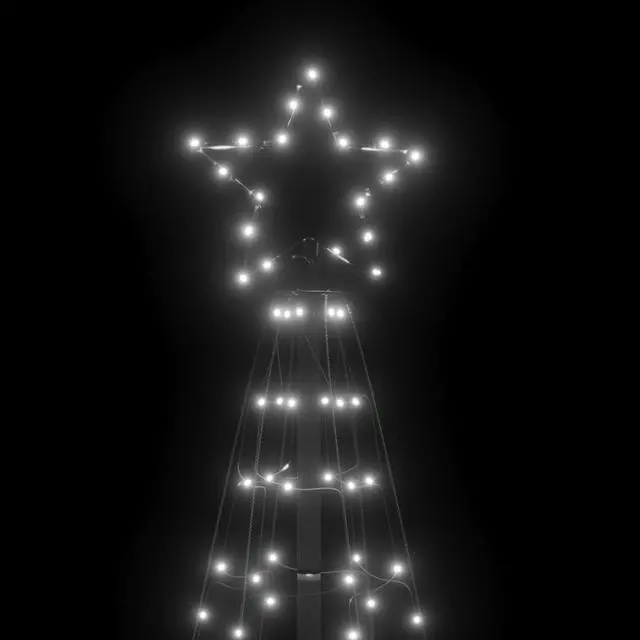 Alt view image 5 of 6 - vidaXL Christmas Tree Light with Spikes Xmas Decoration 220 LEDs Cold White