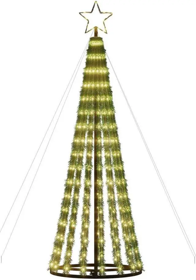Alt view image 3 of 6 - vidaXL Christmas Tree Light Cone Outdoor Xmas Decoration 275 LEDs Warm White
