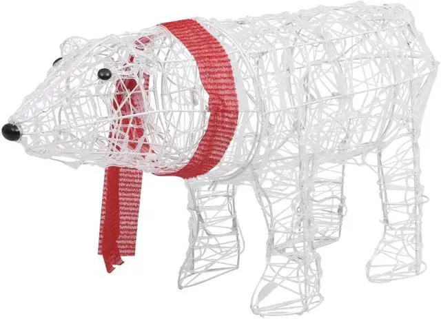Alt view image 2 of 6 - vidaXL Christmas Decoration Christmas Light Ornament Bear 45 LEDs Acrylic