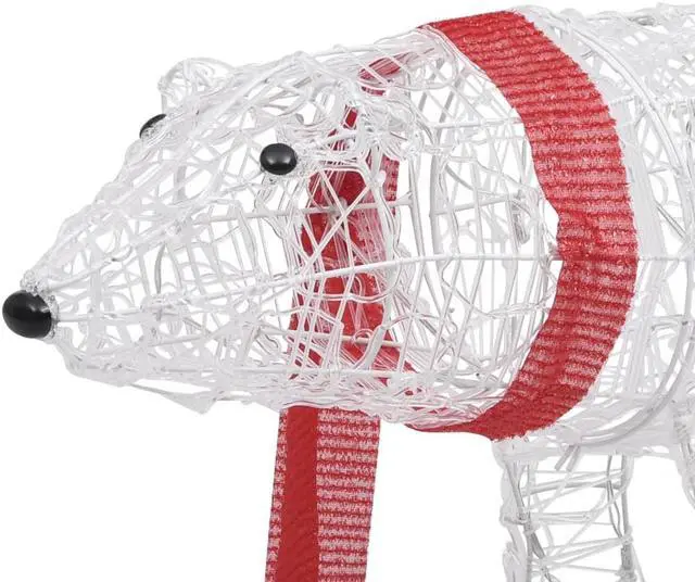 Alt view image 5 of 6 - vidaXL Christmas Decoration Christmas Light Ornament Bear 45 LEDs Acrylic