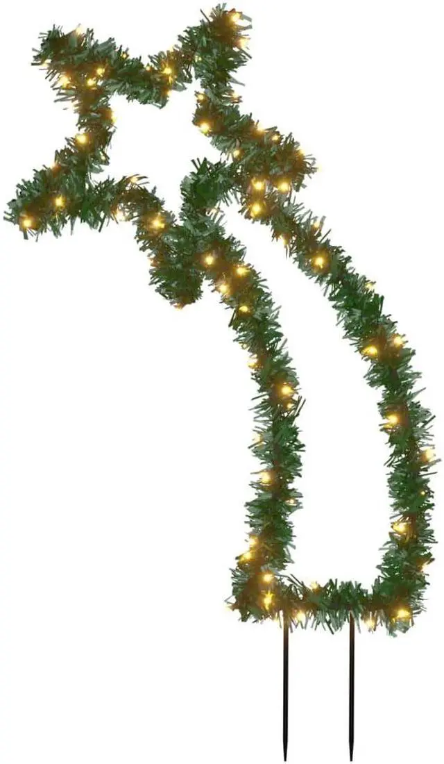 Alt view image 2 of 6 - vidaXL Christmas Decoration with Spikes Outdoor Light Decoration Meteor 80 LEDs