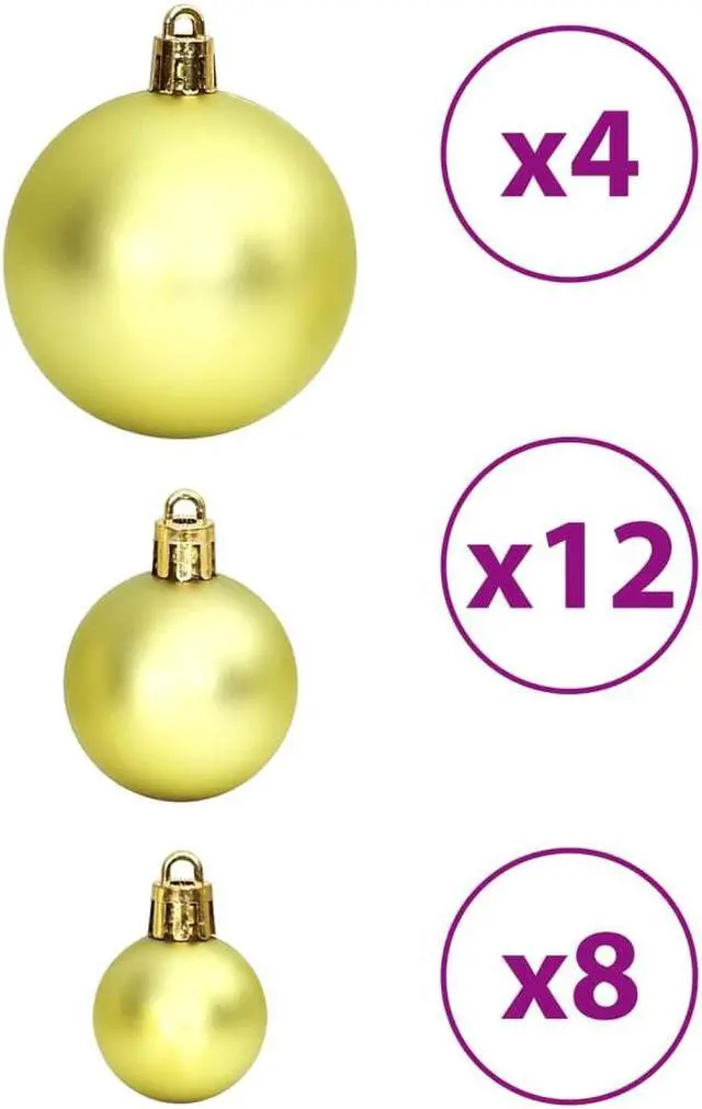 Alt view image 6 of 6 - vidaXL Christmas Decoration Shatterproof Christmas Bauble 100 Pcs Light Green