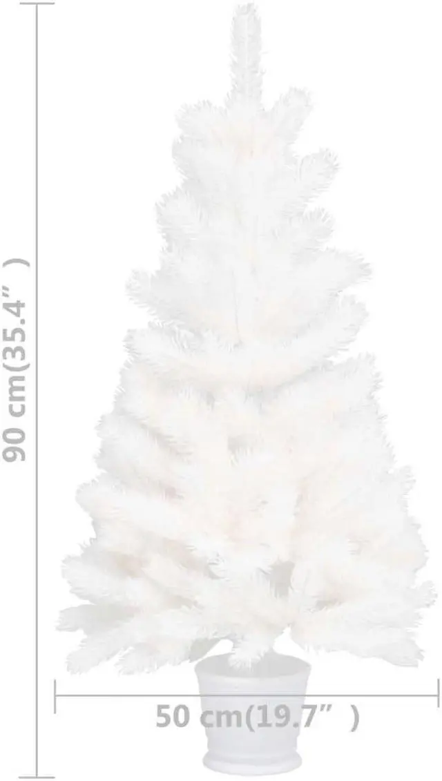 Alt view image 3 of 7 - vidaXL Artificial Pre-lit Christmas Tree with Ball Set Xmas Decoration White