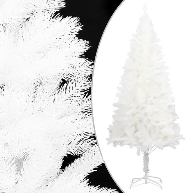 Alt view image 2 of 5 - vidaXL Artificial Pre-lit Christmas Tree with Ball Set Xmas Decoration White