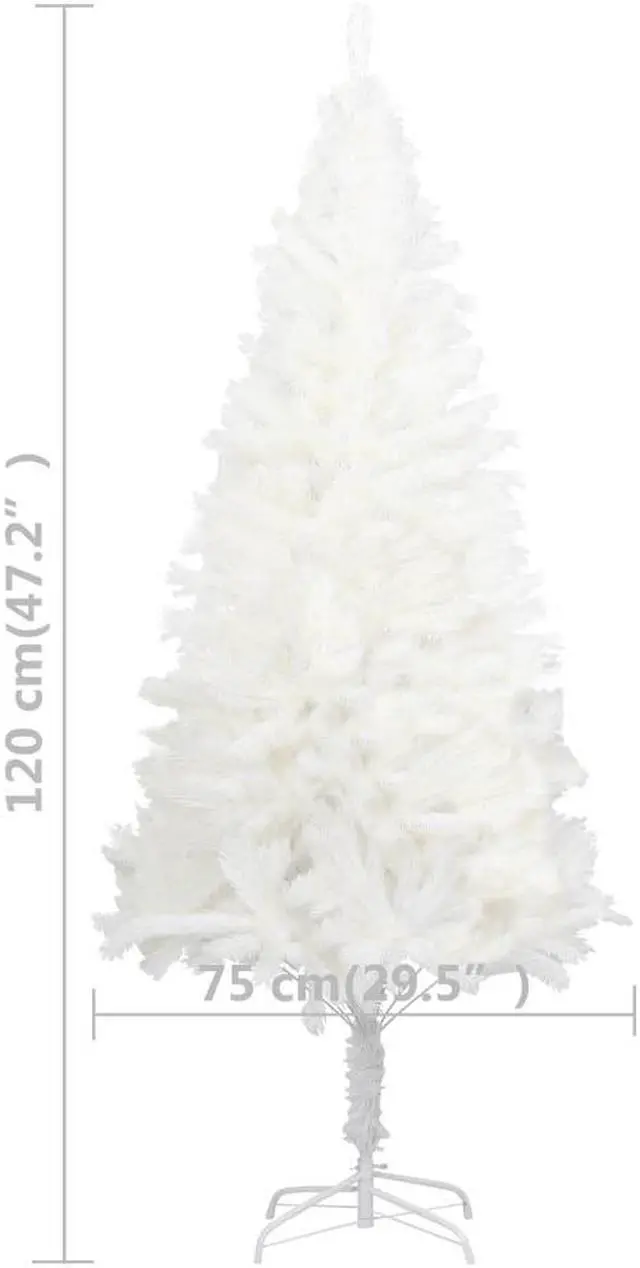 Alt view image 3 of 5 - vidaXL Artificial Pre-lit Christmas Tree with Ball Set Xmas Decoration White