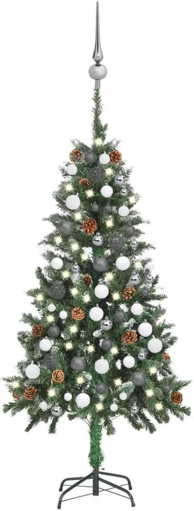 Main image of vidaXL Artificial Pre-lit Christmas Tree with Ball Set Pine Cones Xmas Tree