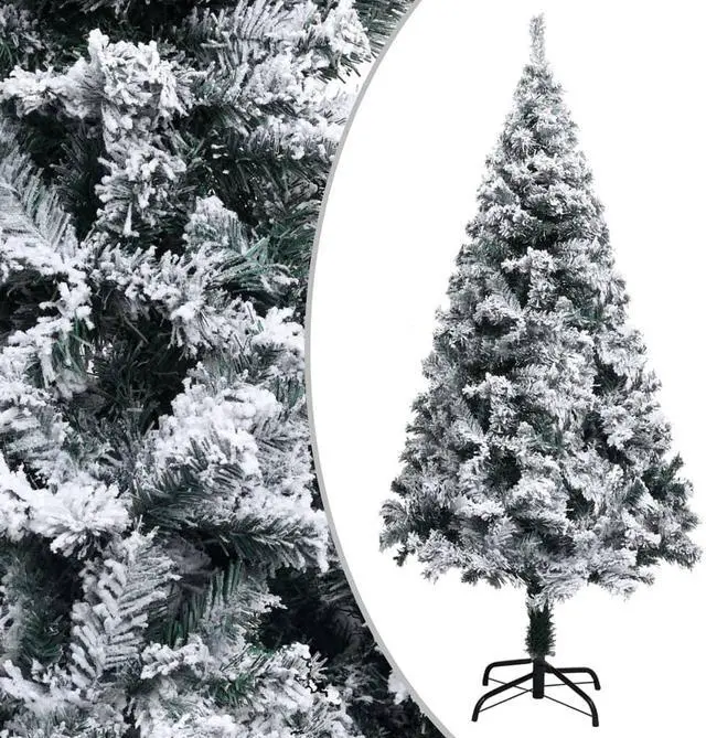Alt view image 2 of 7 - vidaXL Artificial Pre-lit Christmas Tree with Ball Set Xmas Tree Green PVC