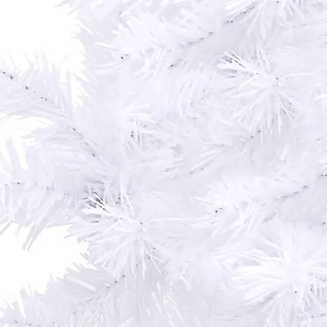 Alt view image 2 of 7 - vidaXL Corner Artificial Christmas Tree LEDs&Ball Set White PVC Decoration