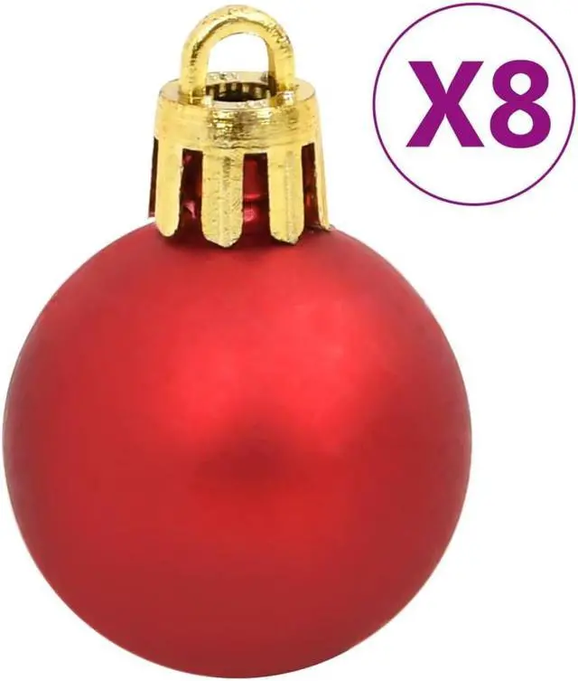 Alt view image 5 of 6 - vidaXL Christmas Decoration Bauble Set 112 Piece Red / Green / Gold Polystyrene