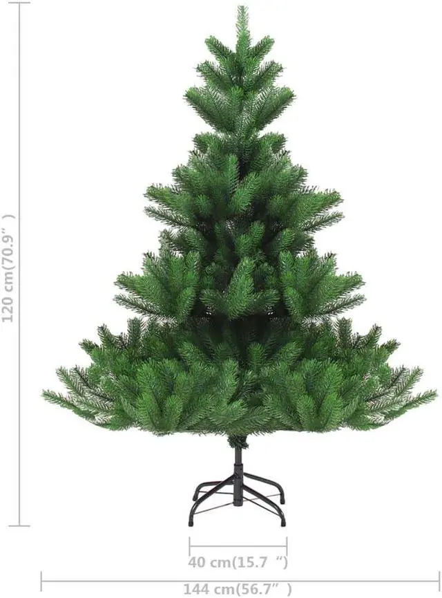 Alt view image 12 of 14 - vidaXL Nordmann Fir Artificial Christmas Tree Green 70.9"