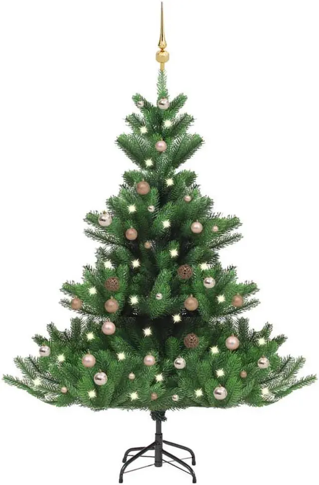 Main image of vidaXL Nordmann Fir Artificial Christmas Tree LED&Ball Set Green Xmas Tree