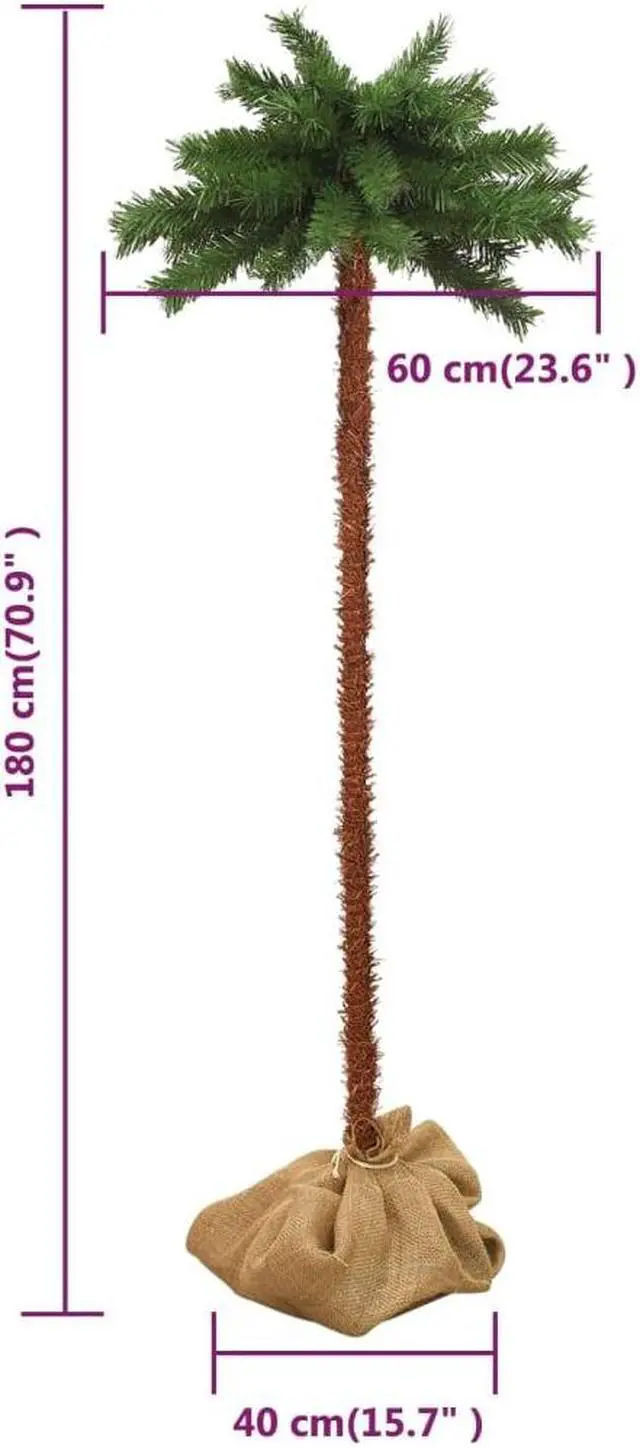 Alt view image 14 of 16 - vidaXL Artificial Palm Tree with LEDs 70.9"