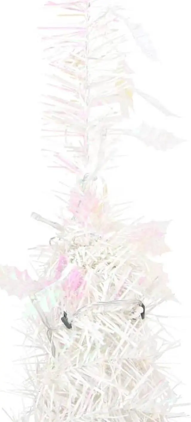 Alt view image 5 of 7 - vidaXL Christmas Tree Artificial Christmas Tree with Stand Pop-up 100 LEDs White