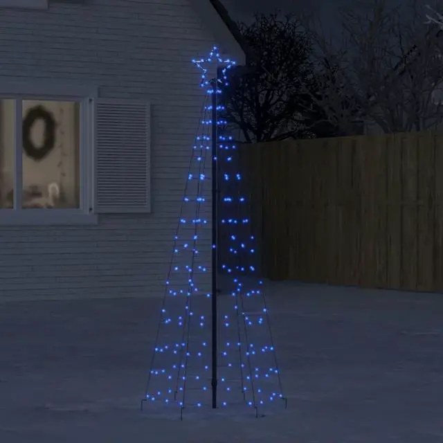Main image of vidaXL Christmas Tree Light with Spikes Outdoor Xmas Decoration 220 LEDs Blue