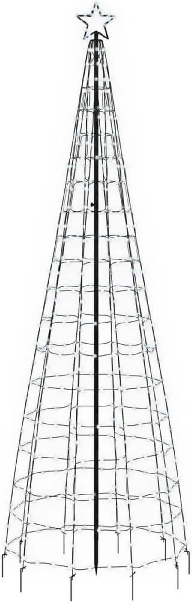 Alt view image 3 of 6 - vidaXL Christmas Tree Light with Spikes Outdoor Decoration 570 LEDs Cold White