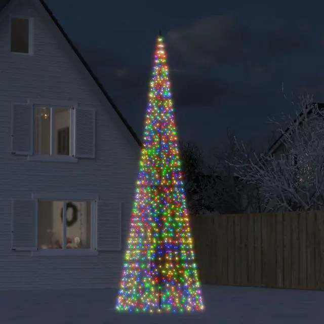 Main image of vidaXL Christmas Tree Light Cone Outdoor Xmas Decoration 1554 LEDs Colorful