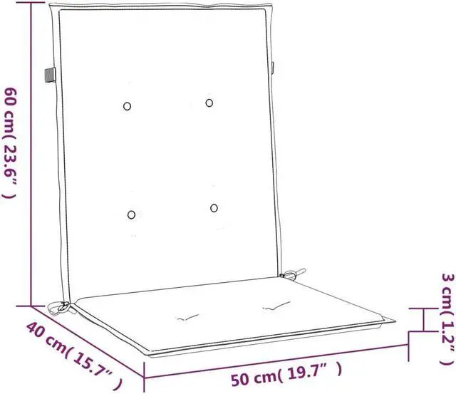 Alt view image 17 of 17 - vidaXL Chair Cushion 6 Pcs Outdoor Patio Chair Cushion Pad Taupe Oxford Fabric