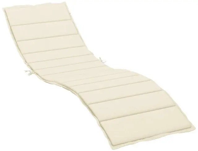 Alt view image 15 of 17 - vidaXL Patio Cushion Outdoor Sun Lounger Chair Cushion Cream Oxford Fabric