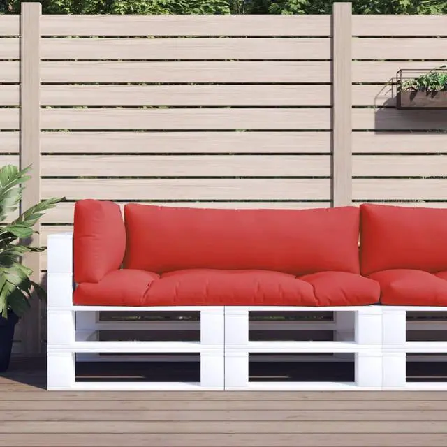 Alt view image 5 of 12 - vidaXL Chair Cushion 3 Pcs Outdoor Pallet Seat Cushion Sofa Pad Red Fabric
