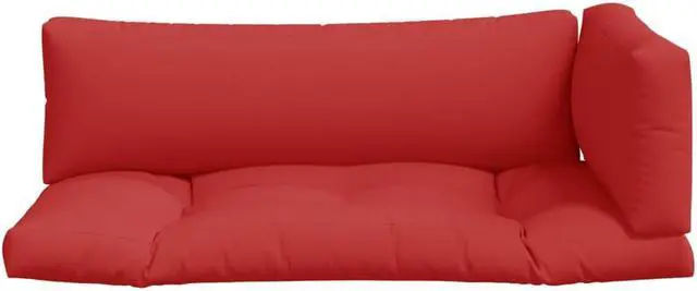 Alt view image 7 of 12 - vidaXL Chair Cushion 3 Pcs Outdoor Pallet Seat Cushion Sofa Pad Red Fabric