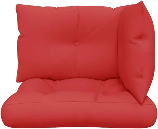 Alt view image 16 of 17 - vidaXL Chair Cushion 3 Pcs Outdoor Pallet Seat Cushion Sofa Pad Red Fabric