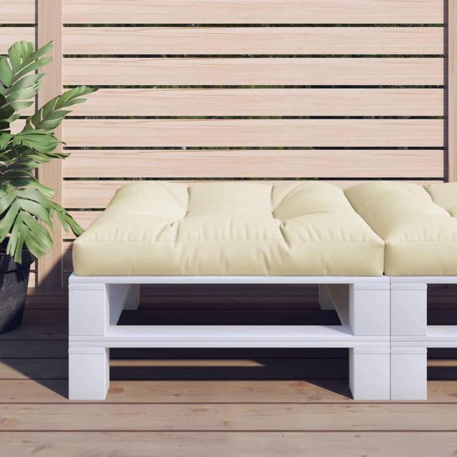 Alt view image 13 of 16 - vidaXL Chair Cushion Outdoor Patio Pallet Seat Cushion Sofa Pad Cream Fabric