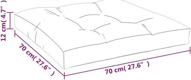 Alt view image 16 of 16 - vidaXL Chair Cushion Outdoor Patio Pallet Seat Cushion Sofa Pad Cream Fabric