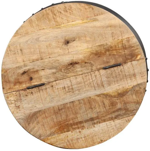 Alt view image 17 of 17 - vidaXL Coffee Table Black 26.8"x26.8"x14.2" Solid Acacia Wood