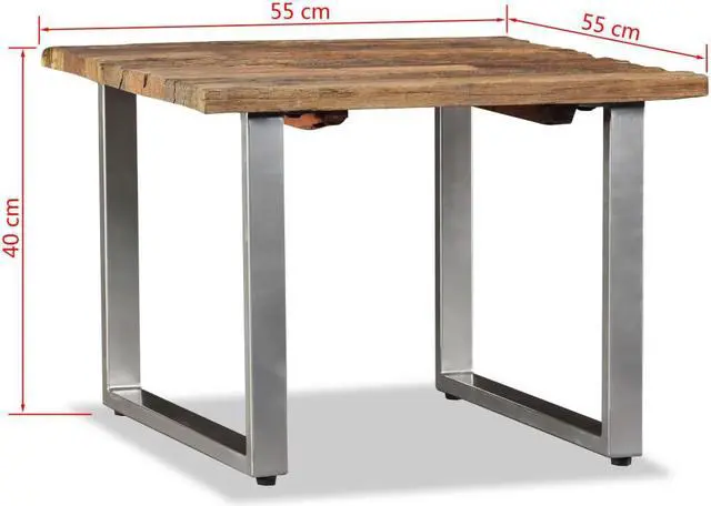Alt view image 15 of 15 - vidaXL Coffee Table Sofa End Table Accent Side Table Solid Wood Reclaimed
