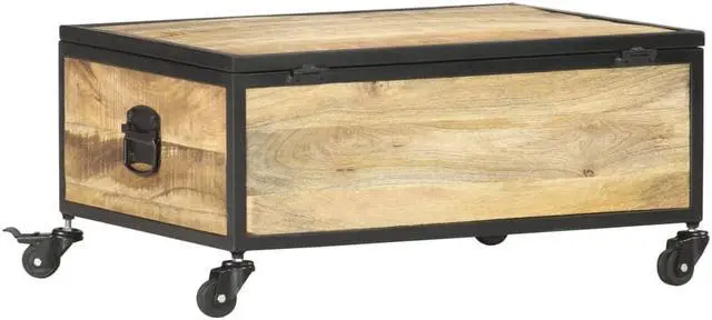 Alt view image 17 of 17 - vidaXL Coffee Table End Table Accent Side Table Solid Wood Mango 27.6 Inch