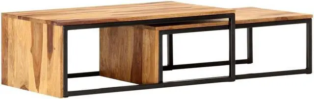 Alt view image 12 of 12 - vidaXL Coffee Table Set of 2 Brown