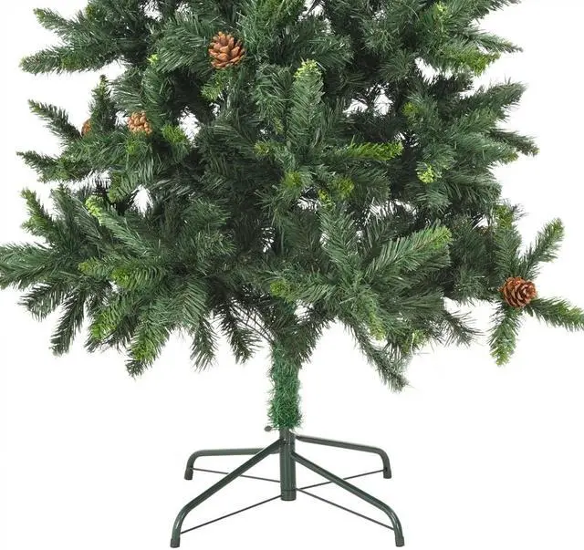Alt view image 4 of 7 - vidaXL Artificial Pre-lit Christmas Tree with Ball Set Xmas Decoration Green