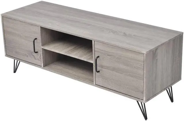 Alt view image 5 of 7 - vidaXL TV Stand TV Unit Sideboard Home TV Console Media Cabinet Cupboard Gray