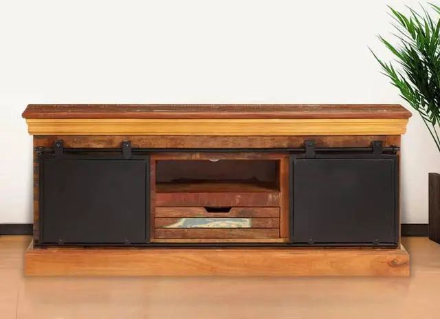 Alt view image 7 of 14 - vidaXL TV Stand TV Unit Sideboard TV Console Cabinet Solid Reclaimed Wood