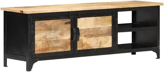 Alt view image 4 of 15 - vidaXL TV Stand TV Unit Sideboard TV Console Media Cabinet Solid Mango Wood