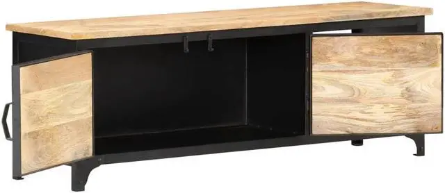 Alt view image 5 of 15 - vidaXL TV Stand TV Unit Sideboard TV Console Media Cabinet Solid Mango Wood