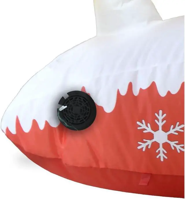 Alt view image 12 of 13 - vidaXL Christmas Inflatable Santa and Reindeer Decoration LED 57.1"