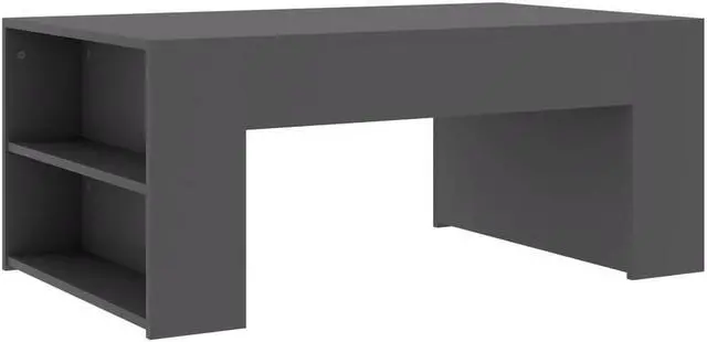 Alt view image 13 of 13 - vidaXL Coffee Table End Table with Storage for Living Room Gray Engineered Wood