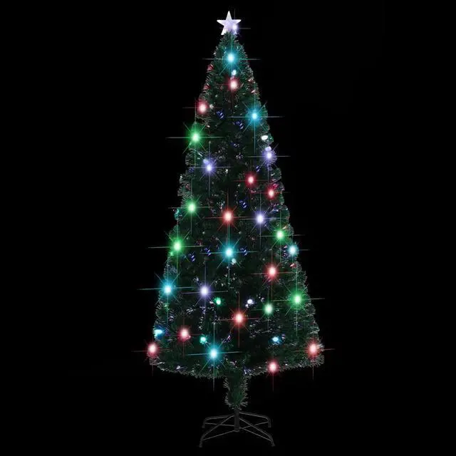 Alt view image 15 of 16 - vidaXL Artificial Christmas Tree with Stand/LED 82.7" Fiber Optic