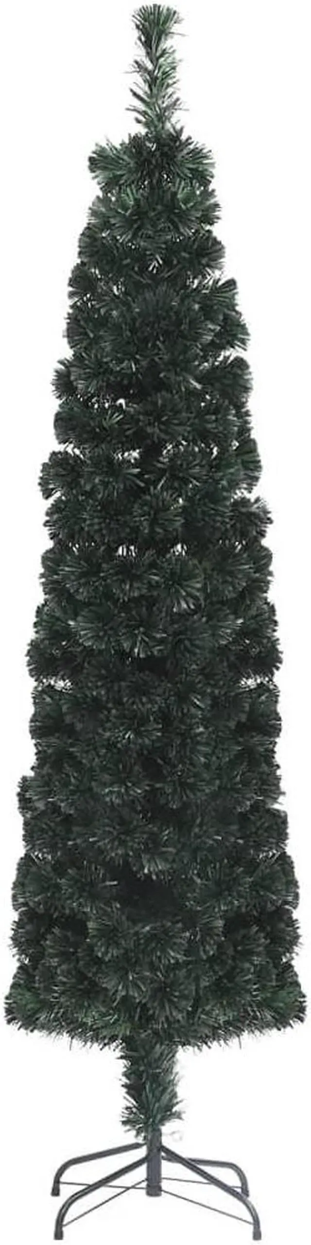 Alt view image 15 of 16 - vidaXL Artificial Slim Christmas Tree with Stand 47.2" Fiber Optic
