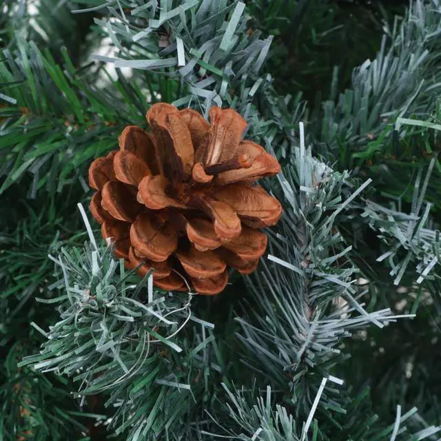 Alt view image 5 of 7 - vidaXL Frosted Pre-lit Christmas Tree with Pinecones Xmas Tree Decoration