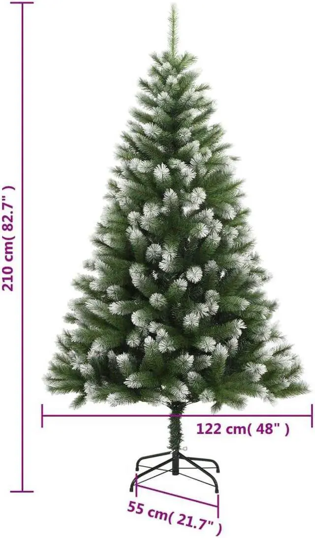 Alt view image 3 of 7 - vidaXL Artificial Hinged Christmas Tree 300 LEDs and Ball Set Xmas Decoration