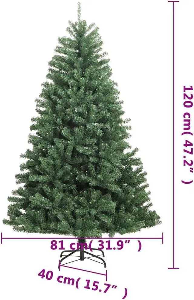 Alt view image 4 of 7 - vidaXL Artificial Hinged Christmas Tree 150 LEDs and Ball Set Xmas Decoration