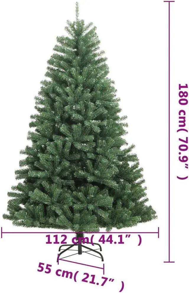 Alt view image 4 of 7 - vidaXL Artificial Hinged Christmas Tree 300 LEDs and Ball Set Xmas Decoration