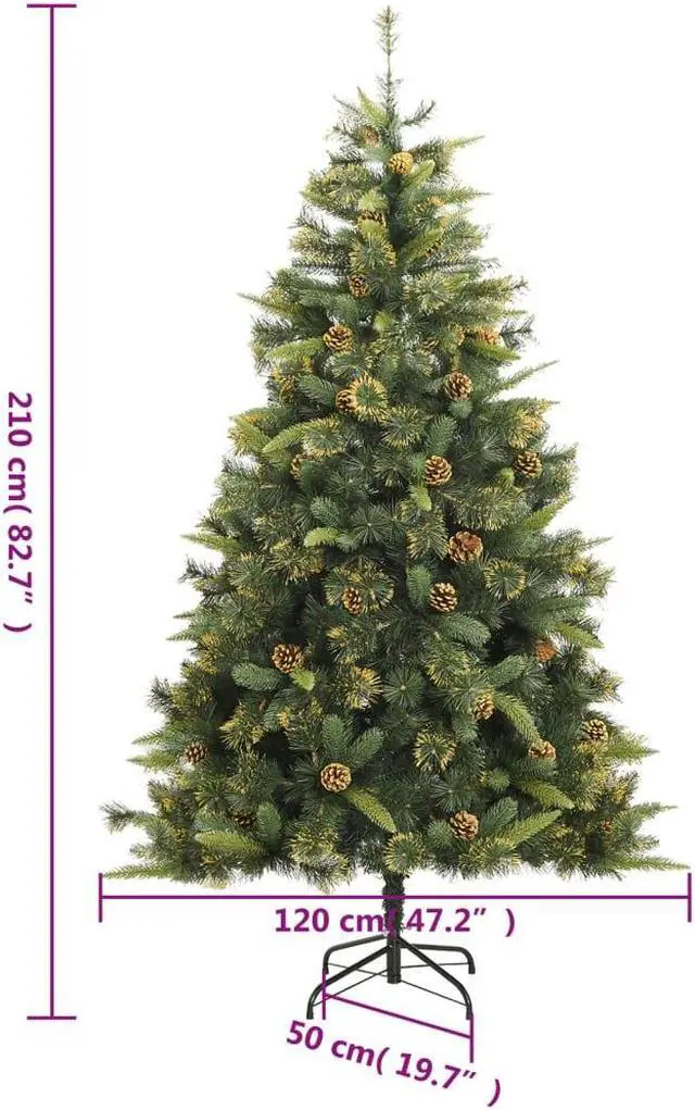 Alt view image 4 of 7 - vidaXL Artificial Hinged Christmas Tree 300 LEDs and Ball Set Xmas Decoration