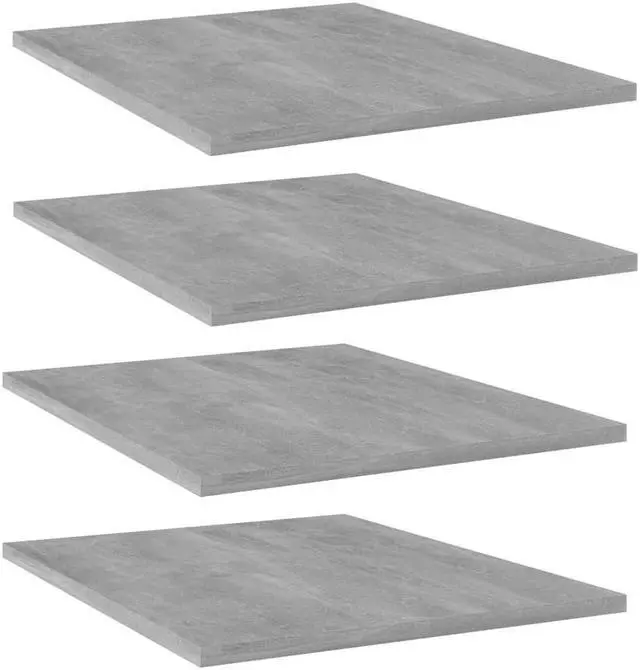 Alt view image 10 of 11 - vidaXL Bookshelf Boards Floating Shelf 4 Pcs Concrete Gray Engineered Wood