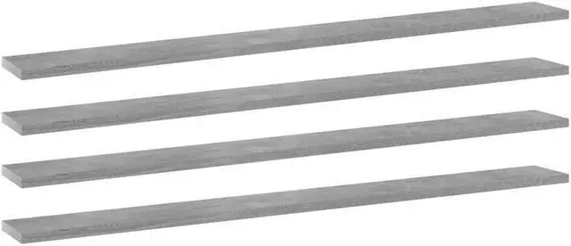 Alt view image 12 of 13 - vidaXL Bookshelf Boards Wall Shelving Unit 4 Pcs Concrete Gray Engineered Wood