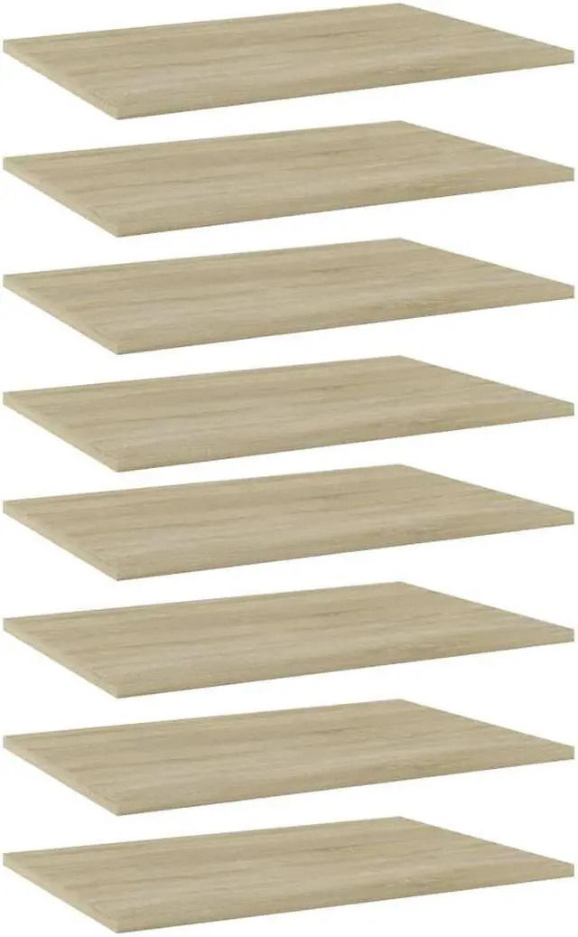 Alt view image 12 of 13 - vidaXL Floating Shelf Bookshelf Board Rack 8 Pcs Sonoma Oak Engineered Wood