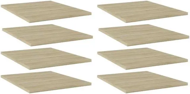 Alt view image 10 of 11 - vidaXL Floating Shelf Bookshelf Board Rack 8 Pcs Sonoma Oak Engineered Wood