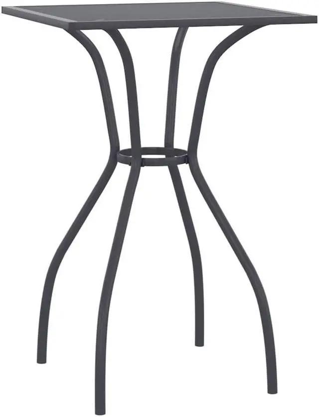 Alt view image 2 of 5 - vidaXL Patio Table Outdoor Bistro Table with Metal Frame Anthracite Steel Mesh